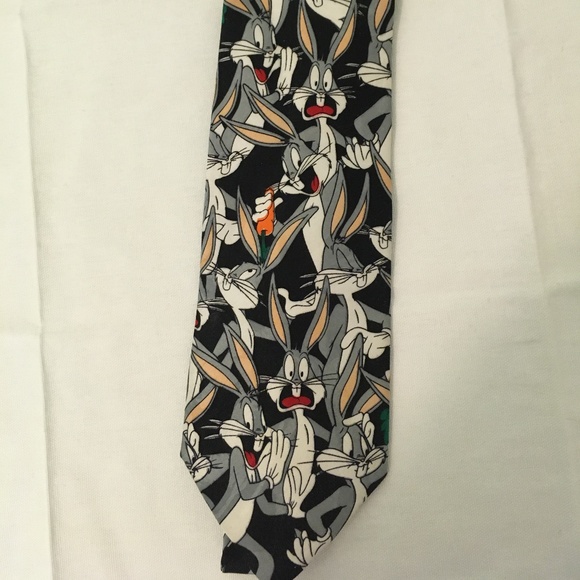 Vintage Bugs Bunny Tie, 1993 Warner Brothers Original - Picture 6 of 7